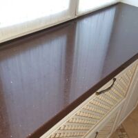 Подоконник из искусственного камня - кварцита Technistone Starlight Brown Подоконник из кварцита Technistone Starlight Brown