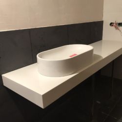 Столешница из белого кварцита Атем White 1117